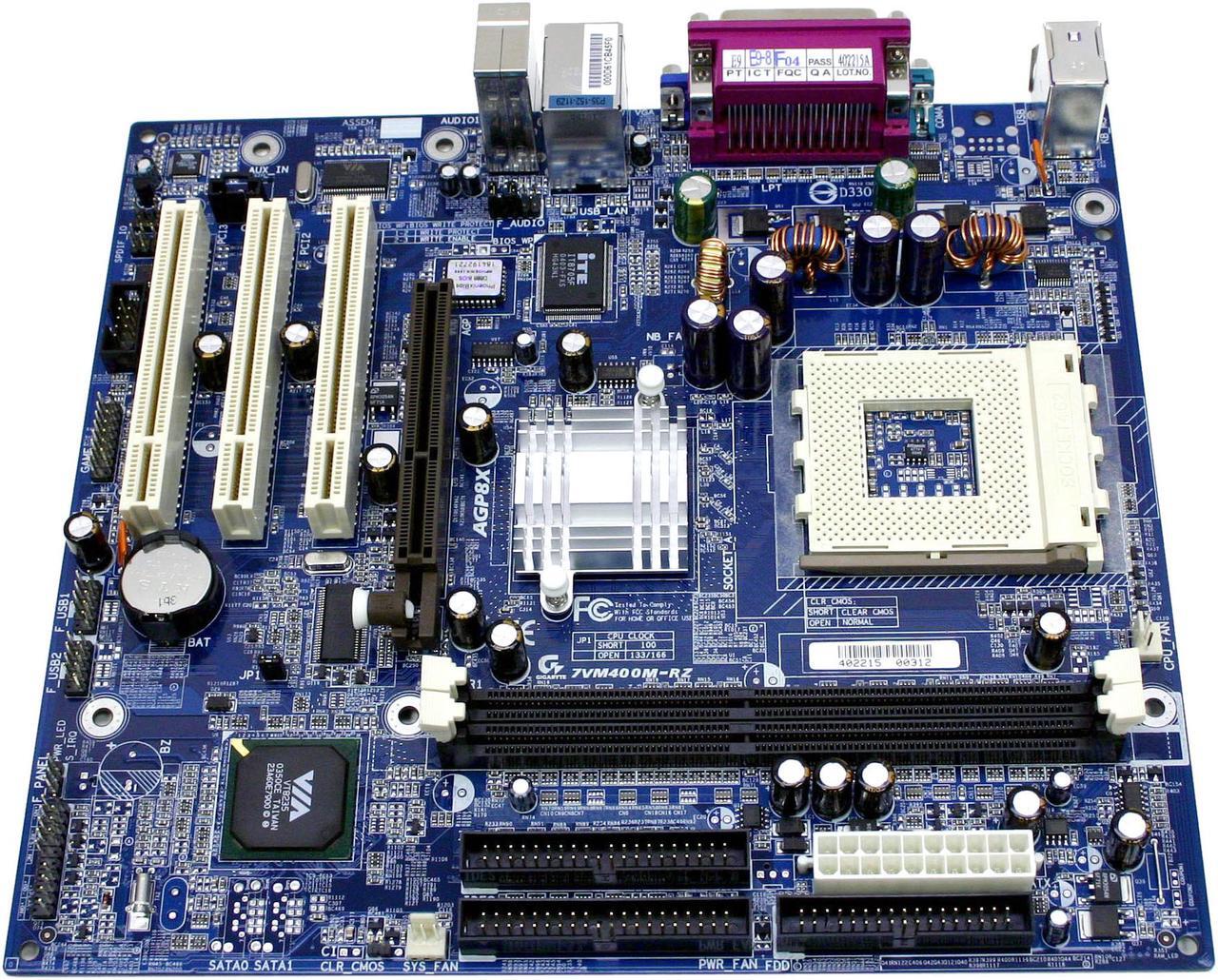 Alt view image 2 of 4 - GIGABYTE GA-7VM400M-RZ 462(A) VIA KM400 Micro ATX AMD Motherboard