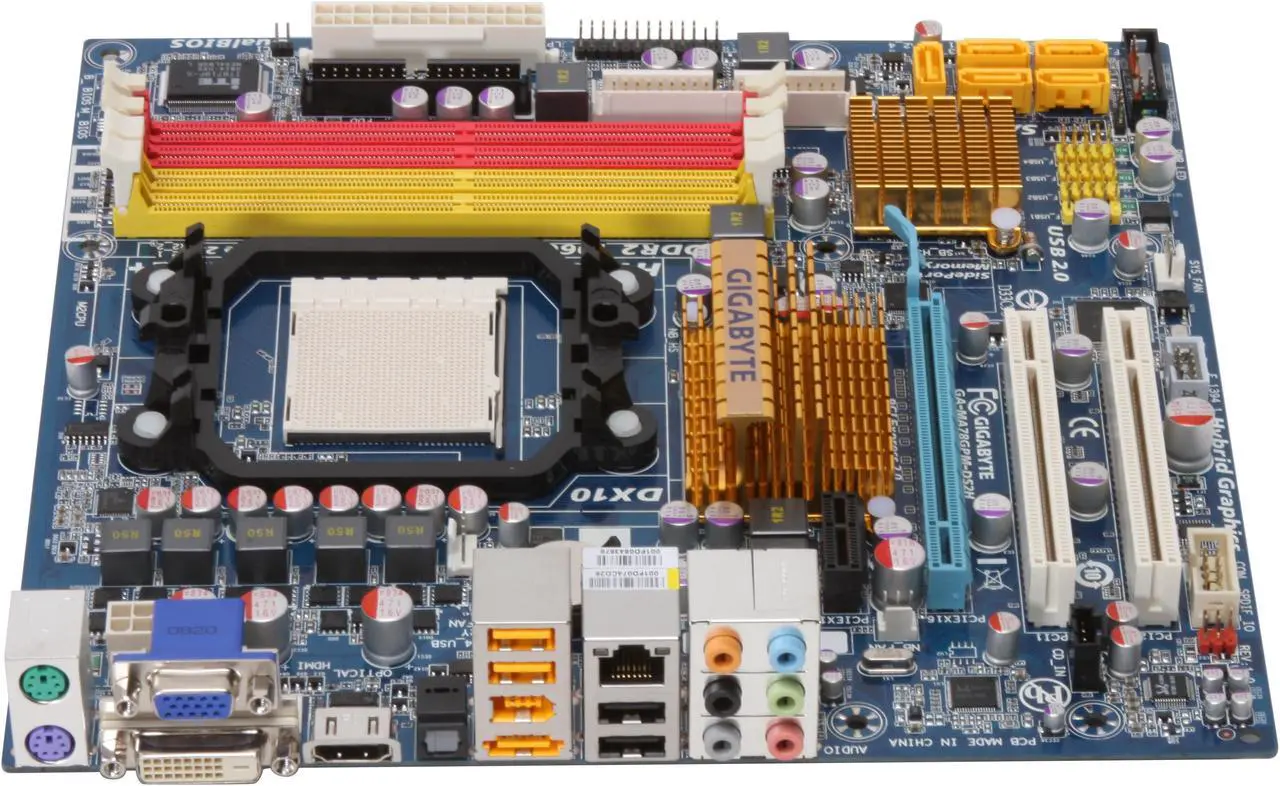 Alt view image 2 of 5 - GIGABYTE GA-MA78GPM-DS2H AM2+/AM2 AMD 780G HDMI Micro ATX AMD Motherboard