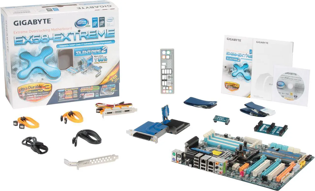 Alt view image 5 of 5 - GIGABYTE GA-EX58-EXTREME LGA 1366 Intel X58 ATX Intel Motherboard