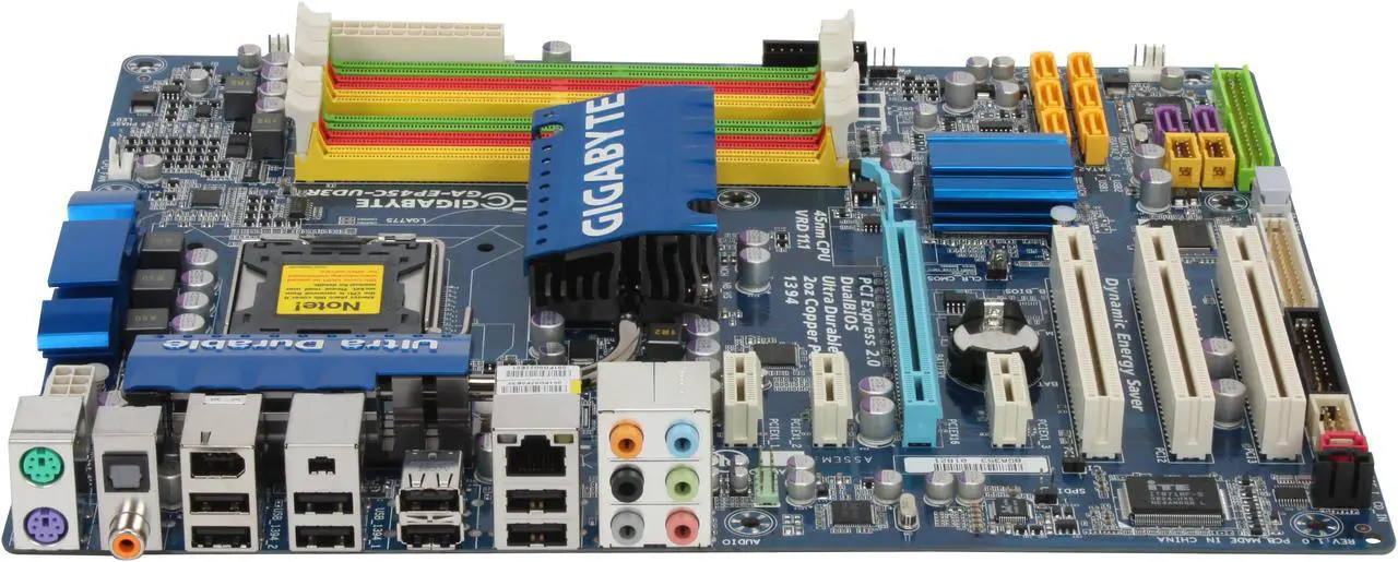Alt view image 2 of 5 - GIGABYTE GA-EP45C-UD3R LGA 775 Intel P45 ATX Intel Motherboard