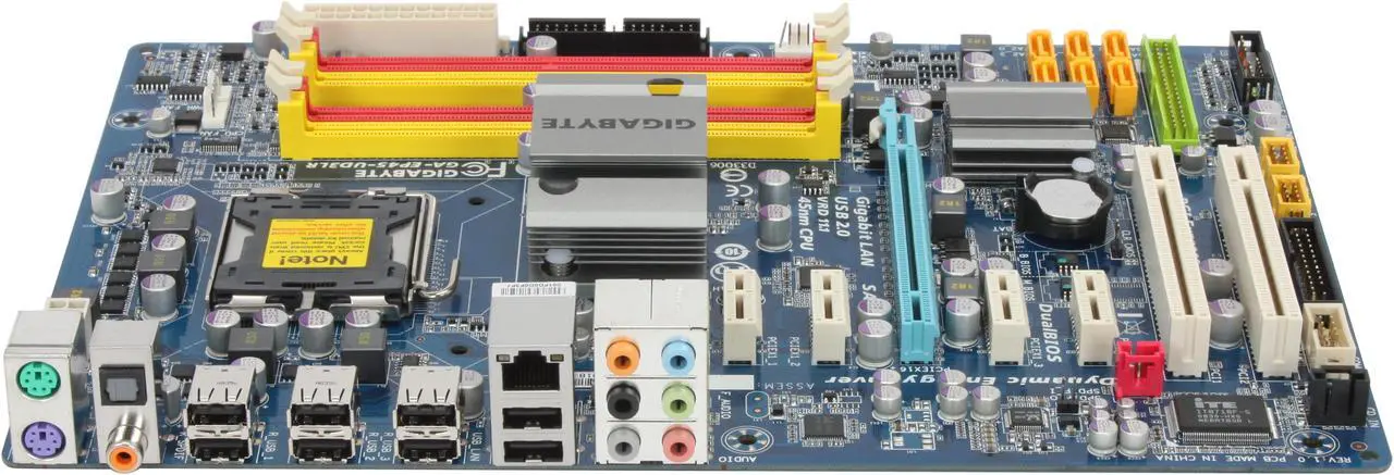 Alt view image 2 of 5 - GIGABYTE GA-EP45-UD3LR LGA 775 Intel P45 ATX Intel Motherboard
