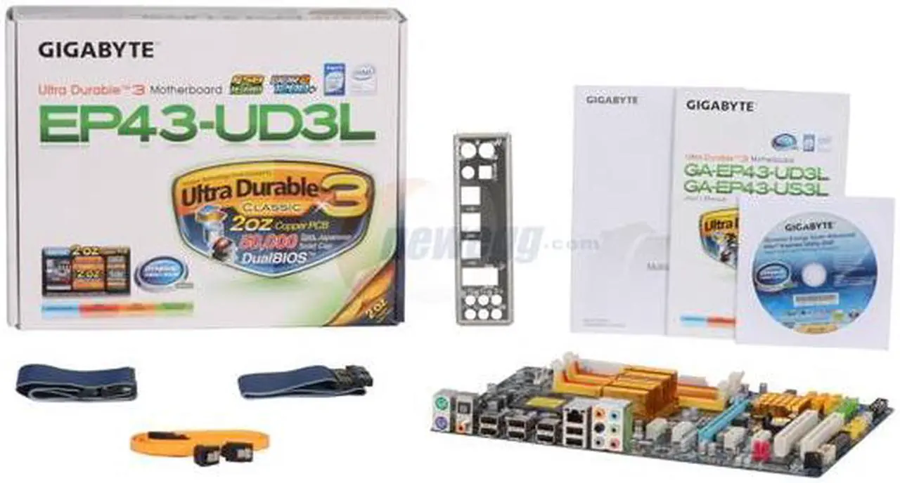 Alt view image 5 of 5 - GIGABYTE GA-EP43-UD3L LGA 775 Intel P43 ATX Intel Motherboard