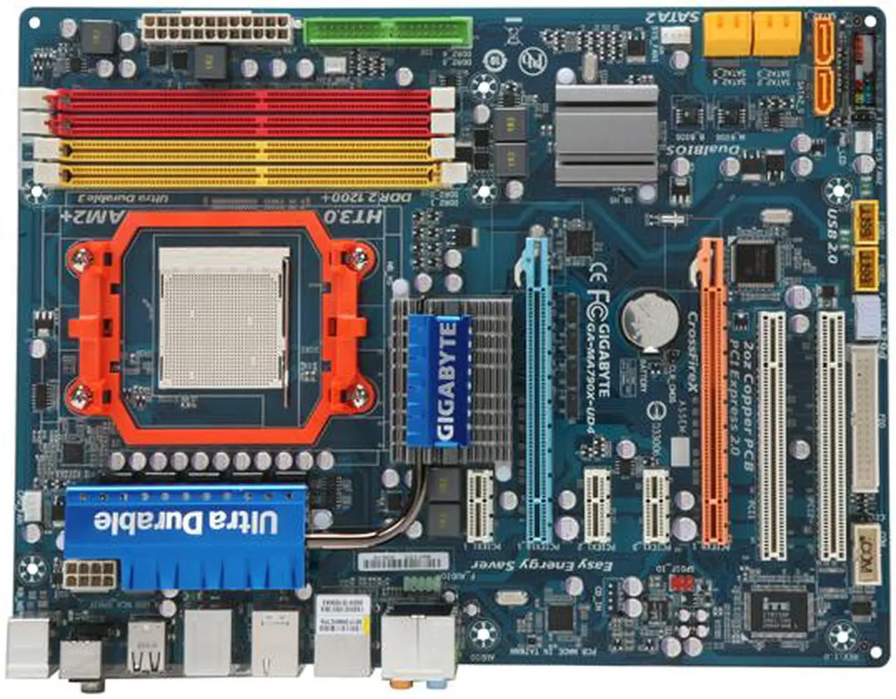 Alt view image 3 of 5 - GIGABYTE GA-MA790X-UD4 AM2+/AM2 AMD 790X ATX AMD Motherboard