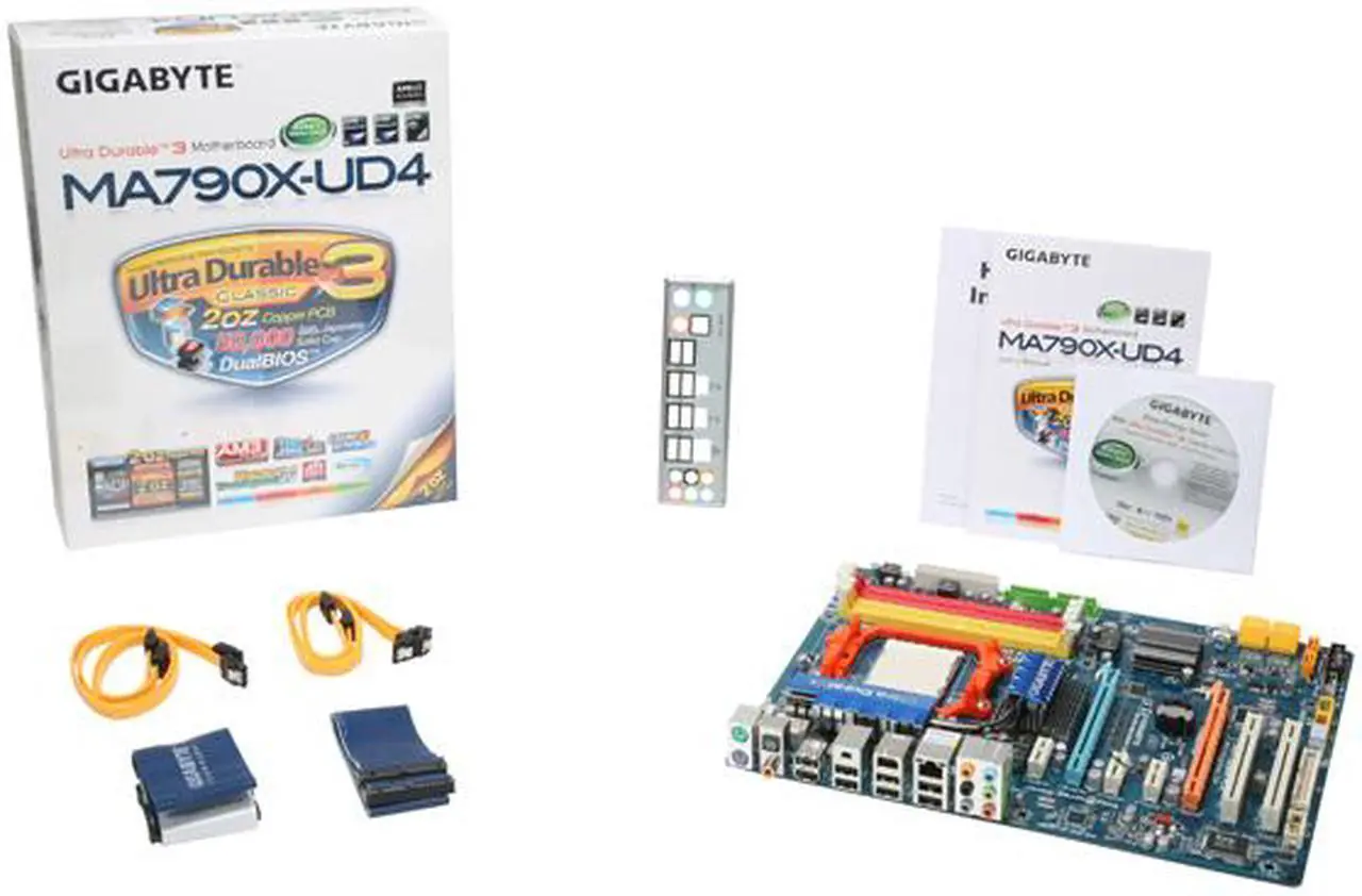 Alt view image 5 of 5 - GIGABYTE GA-MA790X-UD4 AM2+/AM2 AMD 790X ATX AMD Motherboard