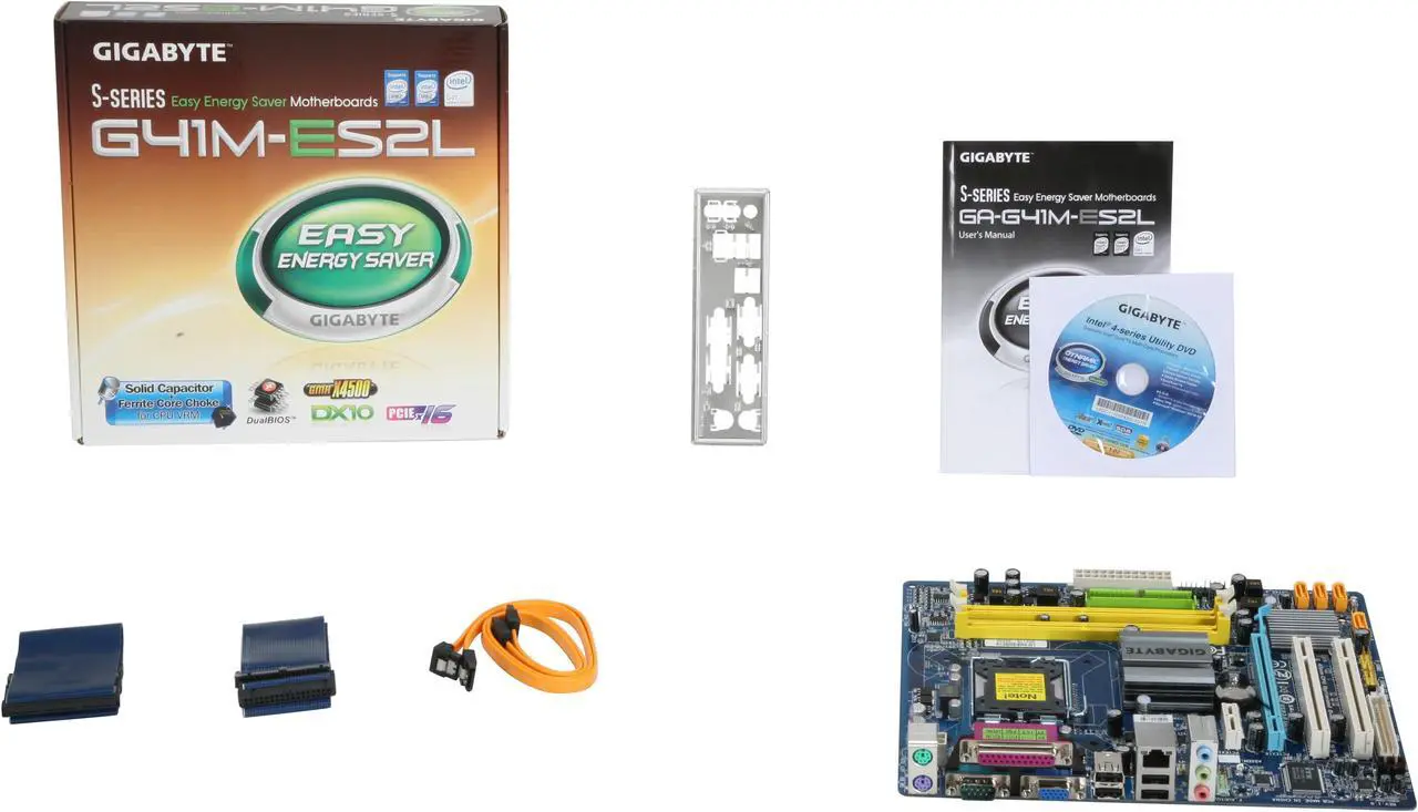 Alt view image 5 of 5 - GIGABYTE GA-G41M-ES2L LGA 775 Intel G41 Micro ATX Intel Motherboard