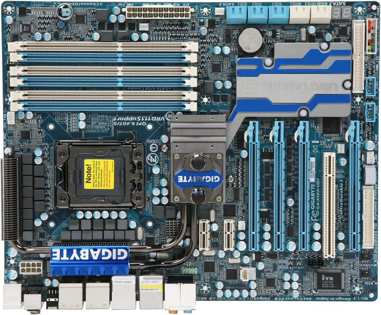 Alt view image 3 of 7 - GIGABYTE GA-X58A-UD7 LGA 1366 Intel X58 USB 3.0 ATX Intel Motherboard