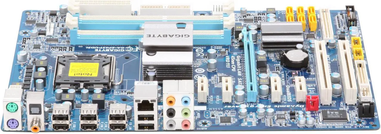 Alt view image 2 of 5 - GIGABYTE GA-EP43T-UD3L LGA 775 Intel P43 ATX Intel Motherboard
