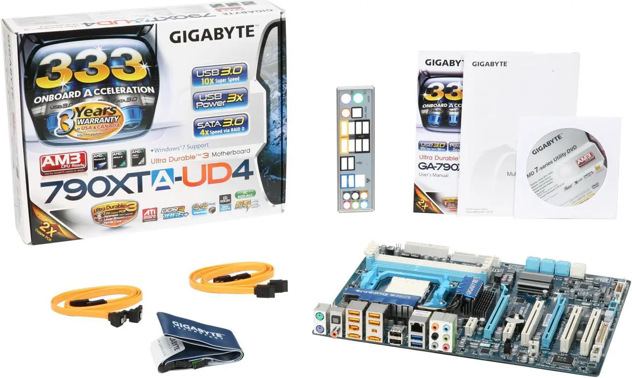 Alt view image 5 of 5 - GIGABYTE GA-790XTA-UD4 AM3 AMD 790X USB 3.0 ATX AMD Motherboard