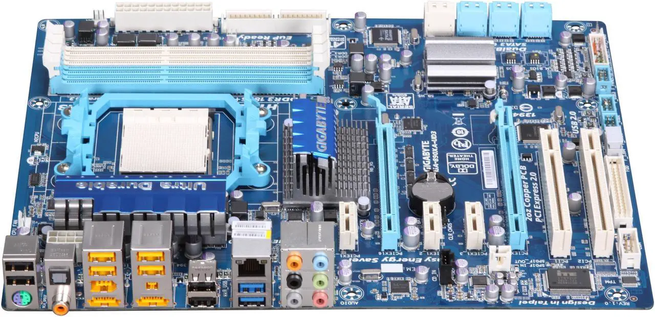 Alt view image 2 of 5 - GIGABYTE GA-890XA-UD3 AM3 AMD 790X USB 3.0 ATX AMD Motherboard