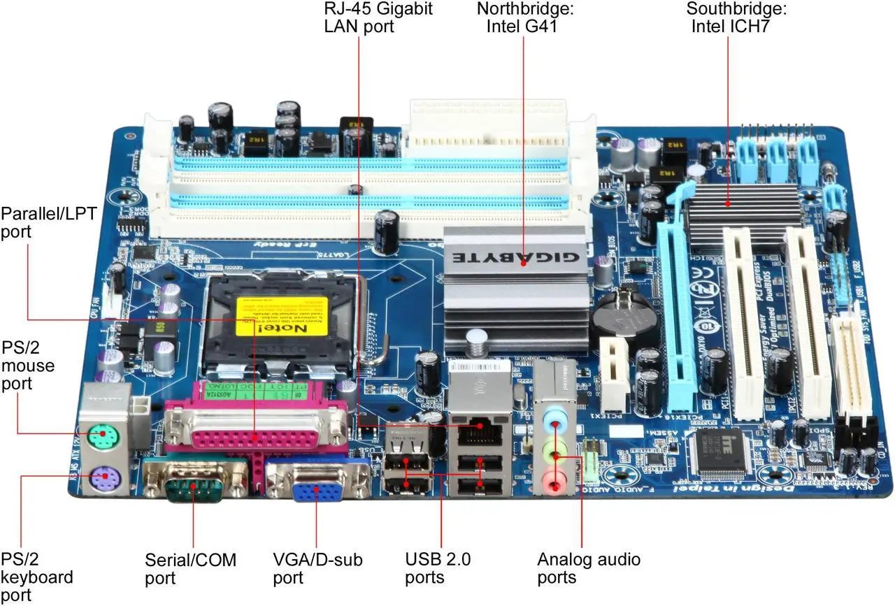 Alt view image 2 of 5 - GIGABYTE GA-G41M-Combo LGA 775 Intel G41 Micro ATX Intel Motherboard