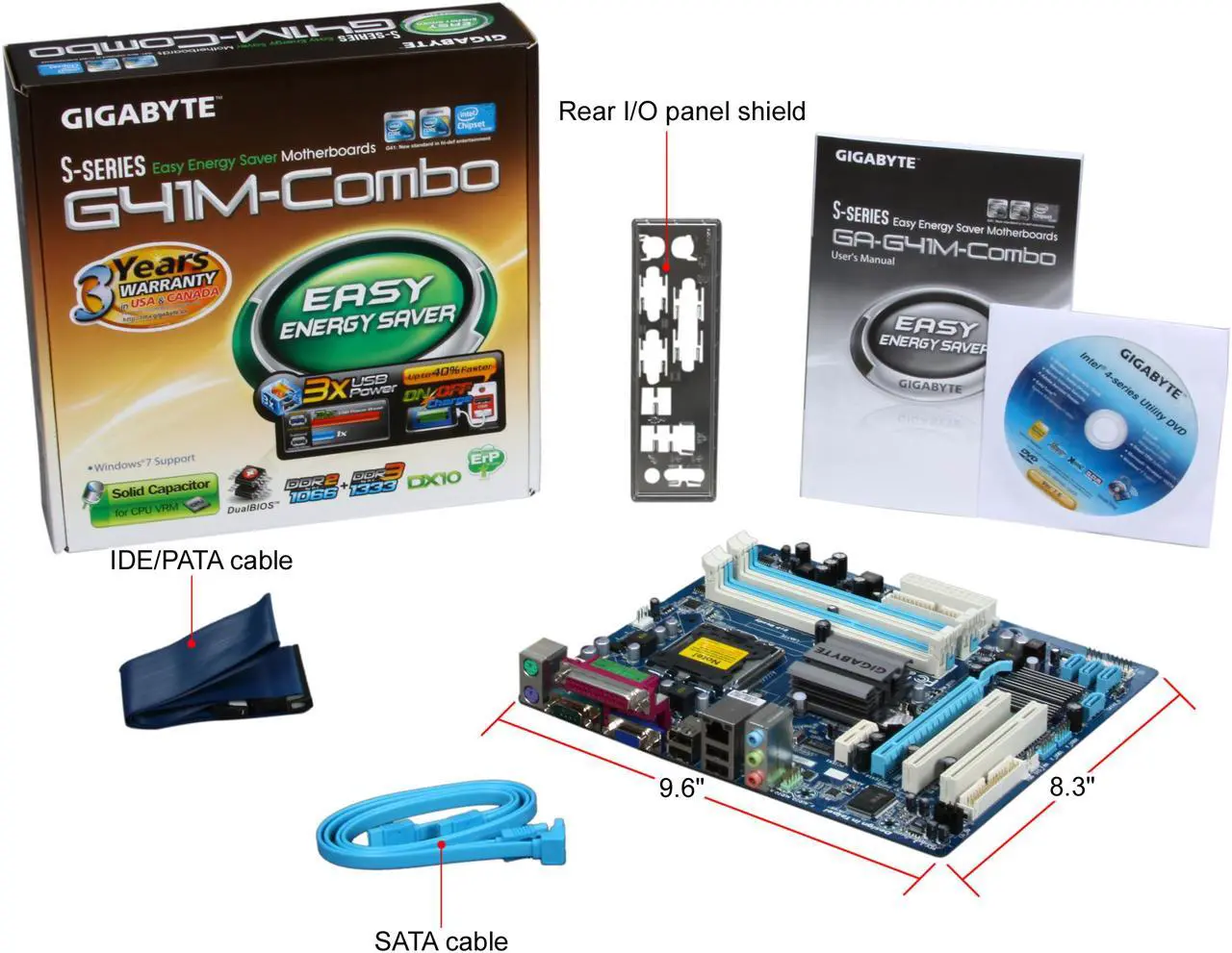 Alt view image 5 of 5 - GIGABYTE GA-G41M-Combo LGA 775 Intel G41 Micro ATX Intel Motherboard