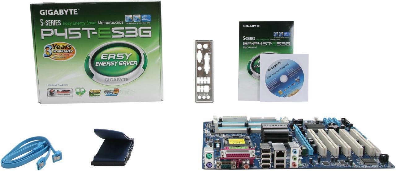 Alt view image 5 of 5 - GIGABYTE GA-P45T-ES3G LGA 775 Intel P45 ATX Intel Motherboard