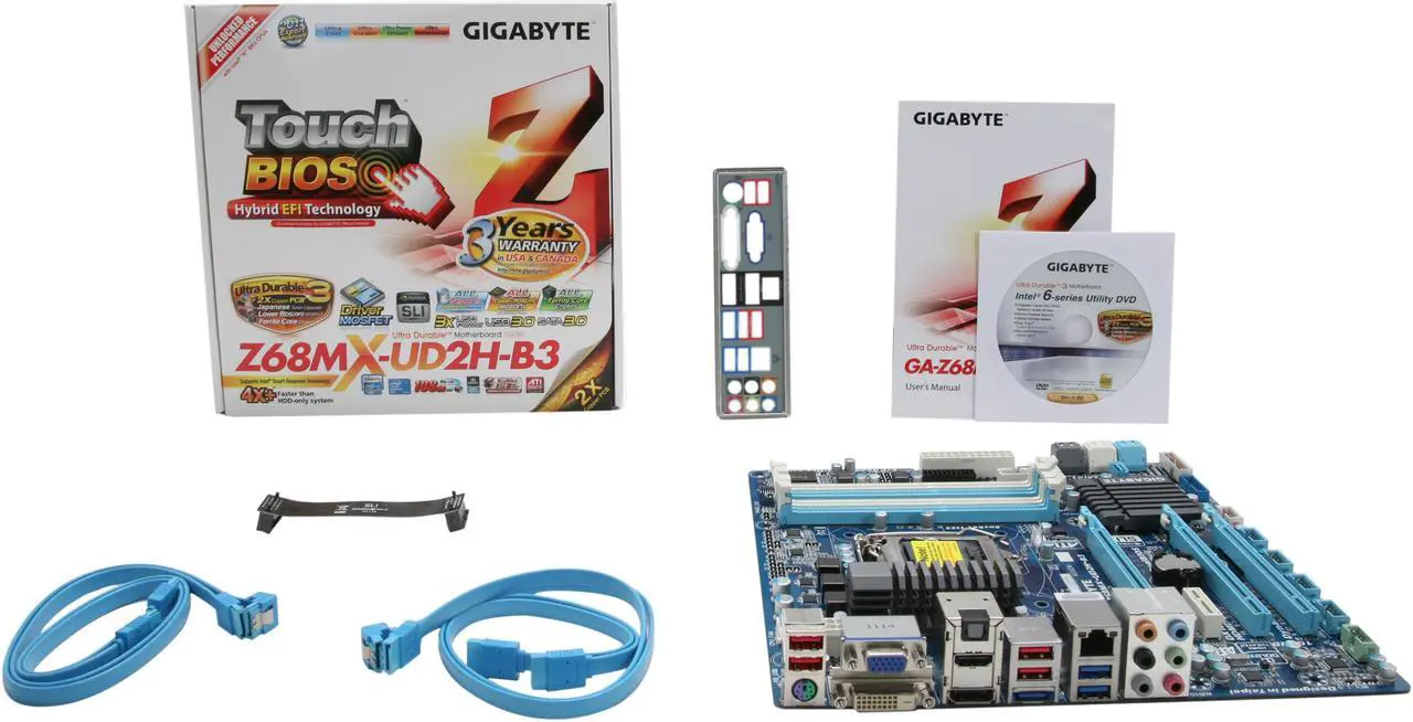 Alt view image 5 of 5 - GIGABYTE GA-Z68MX-UD2H-B3 LGA 1155 Intel Z68 HDMI USB 3.0 Micro ATX Intel Motherboard