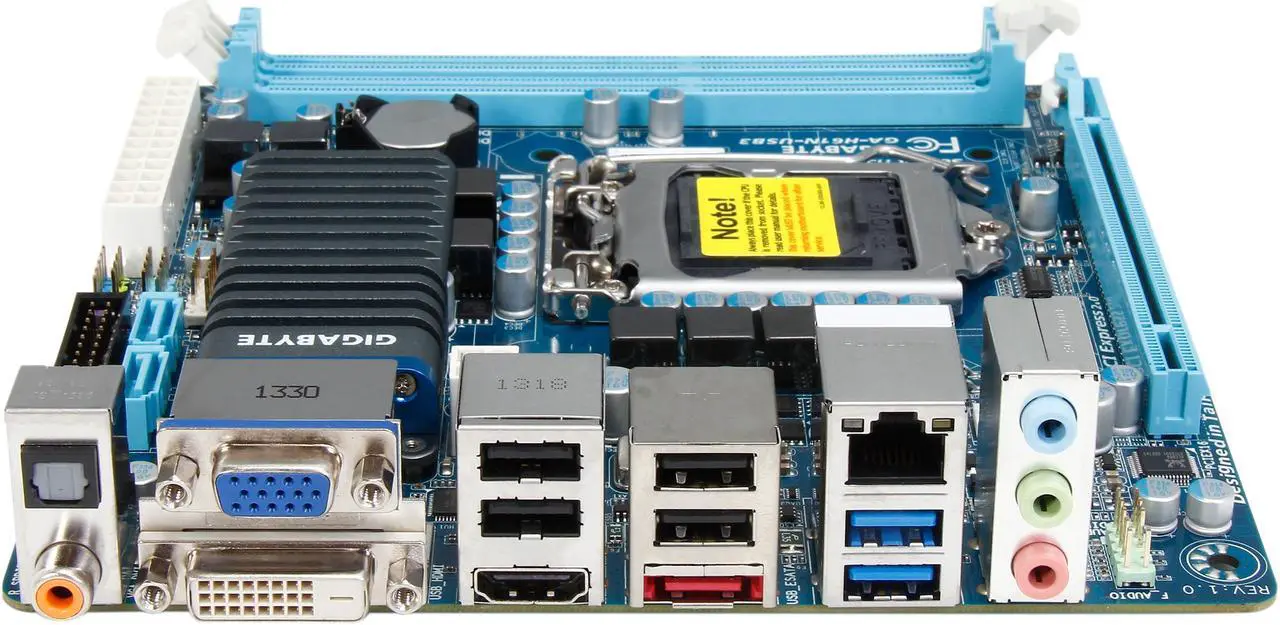 Alt view image 2 of 5 - GIGABYTE GA-H61N-USB3 LGA 1155 Intel H61 HDMI USB 3.0 Mini ITX Intel Motherboard