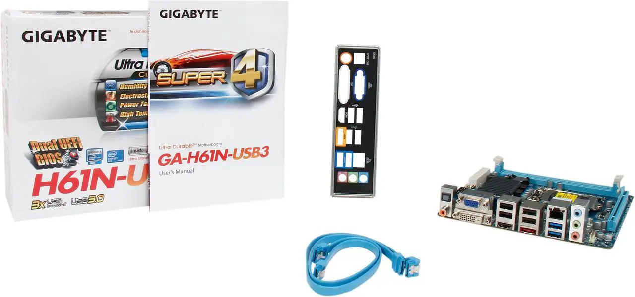 Alt view image 5 of 5 - GIGABYTE GA-H61N-USB3 LGA 1155 Intel H61 HDMI USB 3.0 Mini ITX Intel Motherboard