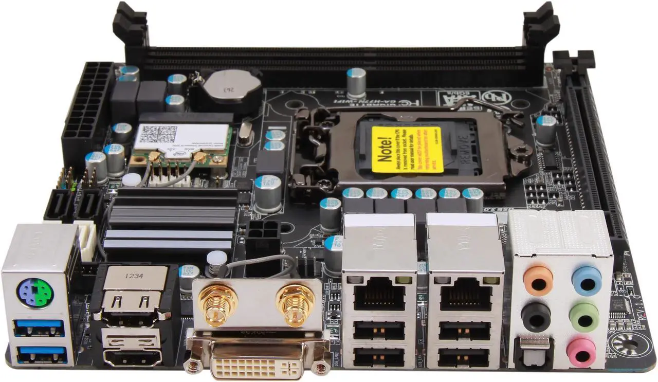 Alt view image 2 of 5 - GIGABYTE GA-H77N-WIFI LGA 1155 Intel H77 HDMI USB 3.0 Mini ITX Intel Motherboard