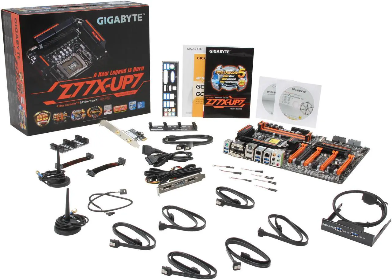Alt view image 5 of 5 - GIGABYTE GA-Z77X-UP7 LGA 1155 Intel Z77 HDMI USB 3.0 Extended ATX Intel Motherboard