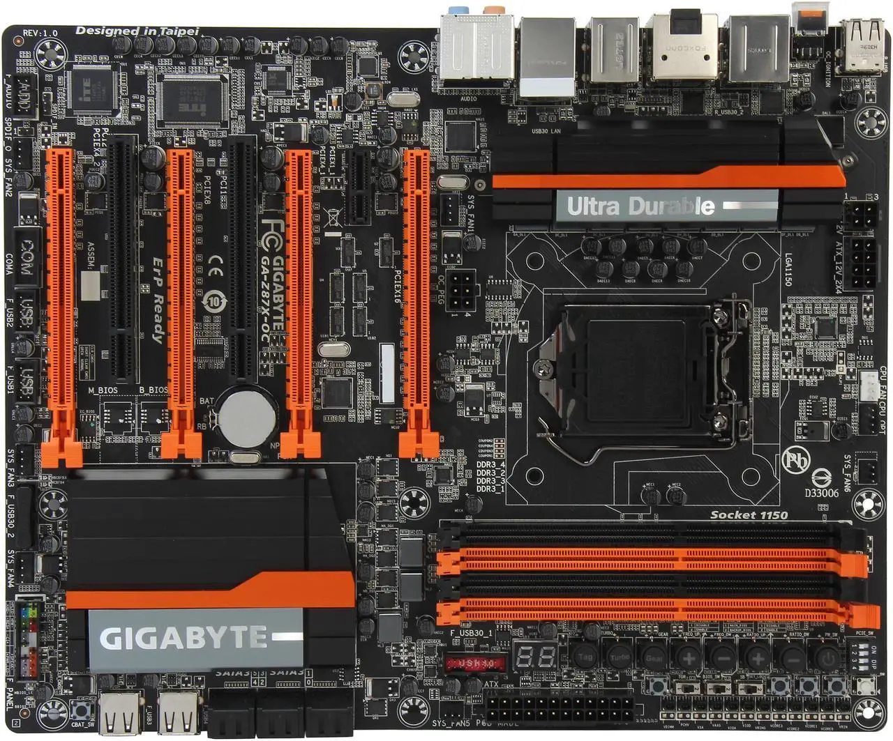 Alt view image 3 of 5 - GIGABYTE GA-Z87X-OC LGA 1150 Intel Z87 HDMI USB 3.0 ATX Intel Motherboard with UEFI BIOS