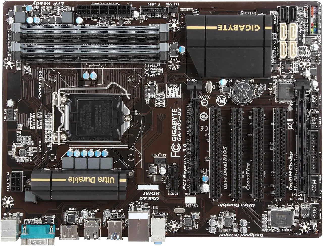 Alt view image 3 of 5 - GIGABYTE GA-P85-D3 LGA 1150 Intel B85 HDMI USB 3.0 ATX Intel Motherboard