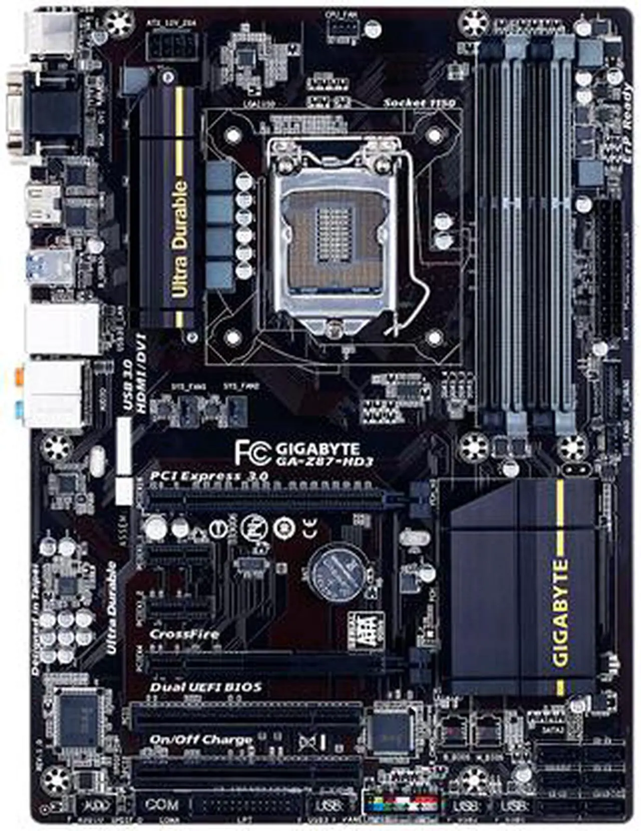 Alt view image 3 of 5 - GIGABYTE GA-Z87-HD3 LGA 1150 Intel Z87 HDMI USB 3.0 ATX Intel Motherboard