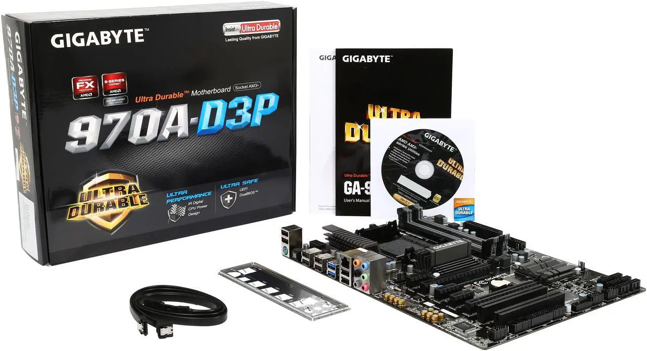 Alt view image 6 of 5 - GIGABYTE GA-970A-D3P (rev. 1.0) AM3+/AM3 AMD 970 USB 3.0 ATX AMD Motherboard
