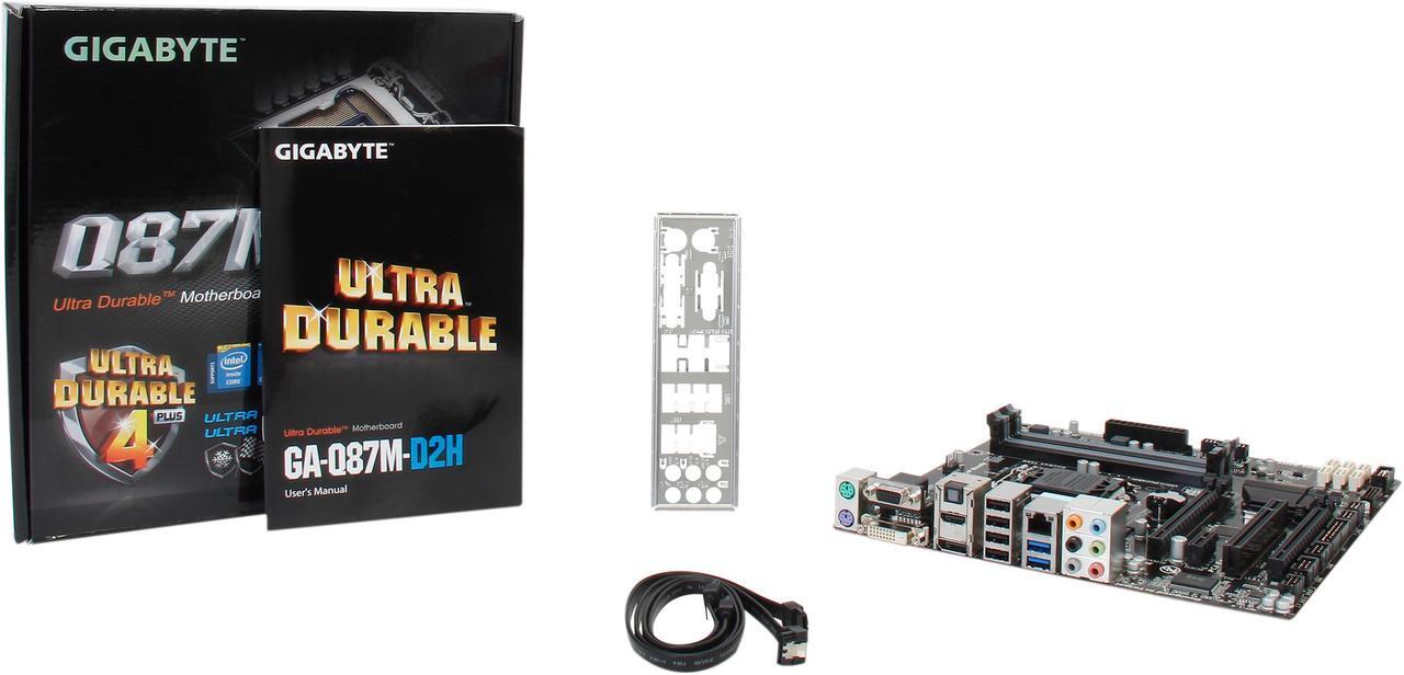 Alt view image 6 of 5 - GIGABYTE GA-Q87M-D2H LGA 1150 Intel Q87 HDMI SATA 6Gb/s USB 3.0 Micro ATX Intel Motherboard With UEFI BIOS