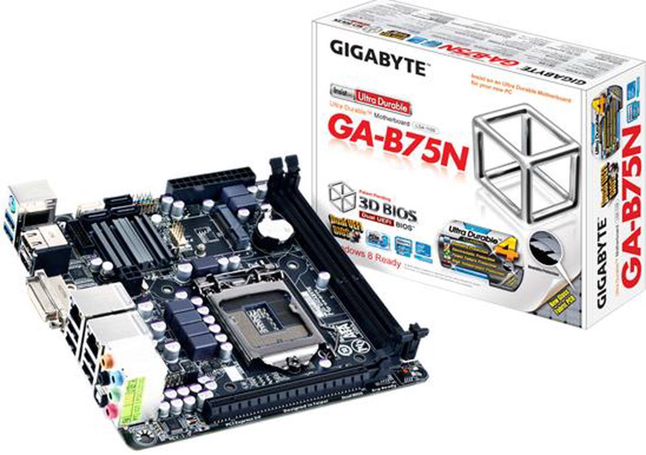 Alt view image 5 of 5 - Gigabyte Ultra Durable 4 Classic GA-B75N Desktop Motherboard - Intel B75 Express Chipset - Socket H2 LGA-1155