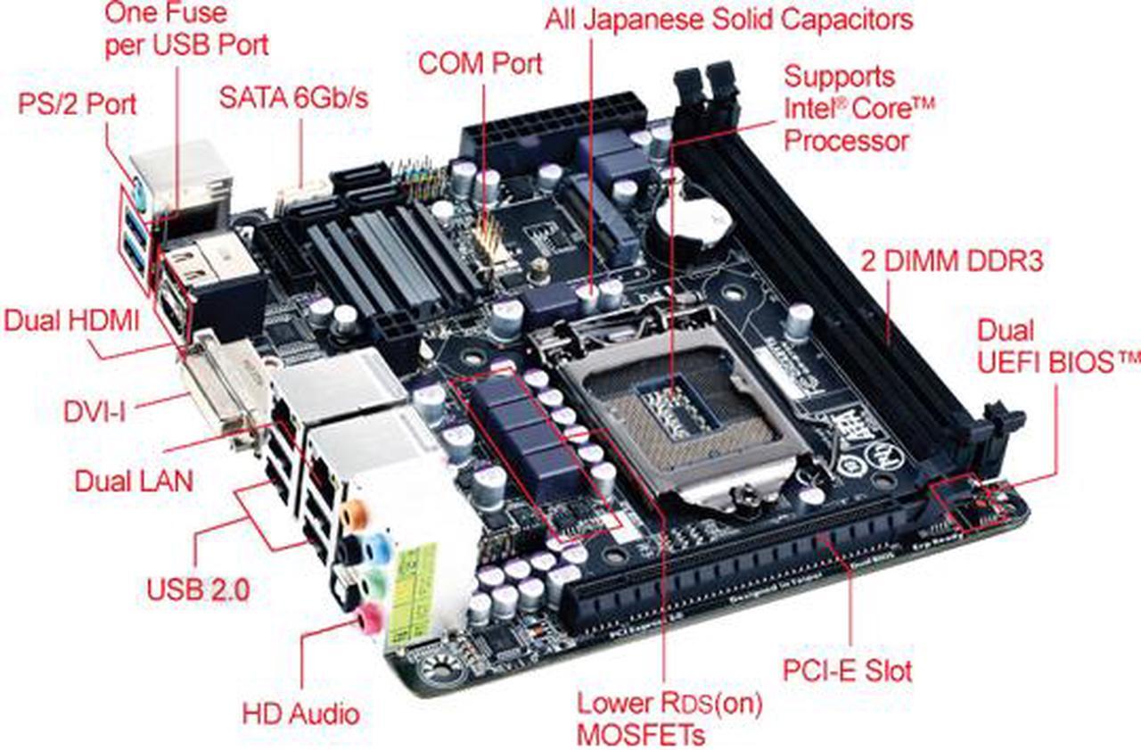 Alt view image 4 of 5 - Gigabyte Ultra Durable 4 Classic GA-B75N Desktop Motherboard - Intel B75 Express Chipset - Socket H2 LGA-1155