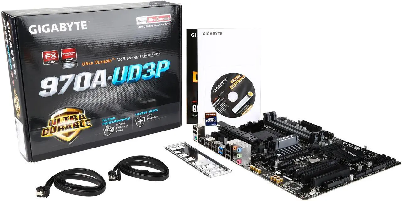 Alt view image 6 of 5 - GIGABYTE GA-970A-UD3P (rev. 2.0) AM3+/AM3 AMD 970 USB 3.0 ATX AMD Motherboard
