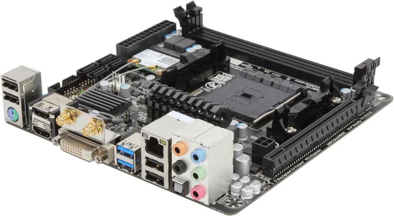 Main image of GIGABYTE GA-F2A88XN-WIFI FM2+ / FM2 AMD A88X (Bolton D4) USB 3.0 HDMI Mini ITX AMD Motherboard