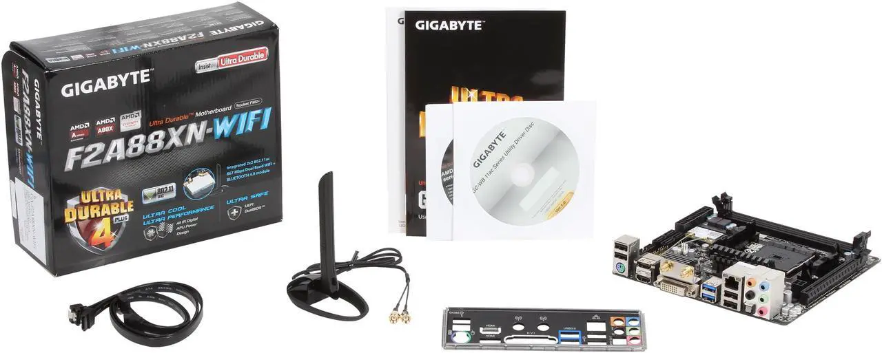 Alt view image 6 of 5 - GIGABYTE GA-F2A88XN-WIFI FM2+ / FM2 AMD A88X (Bolton D4) USB 3.0 HDMI Mini ITX AMD Motherboard