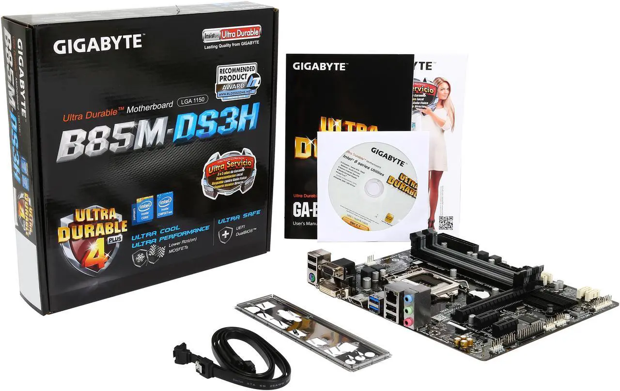 Alt view image 5 of 5 - GIGABYTE GA-B85M-DS3H (rev. 3.0) LGA 1150 Intel B85 HDMI USB 3.0 Micro ATX Intel Motherboard