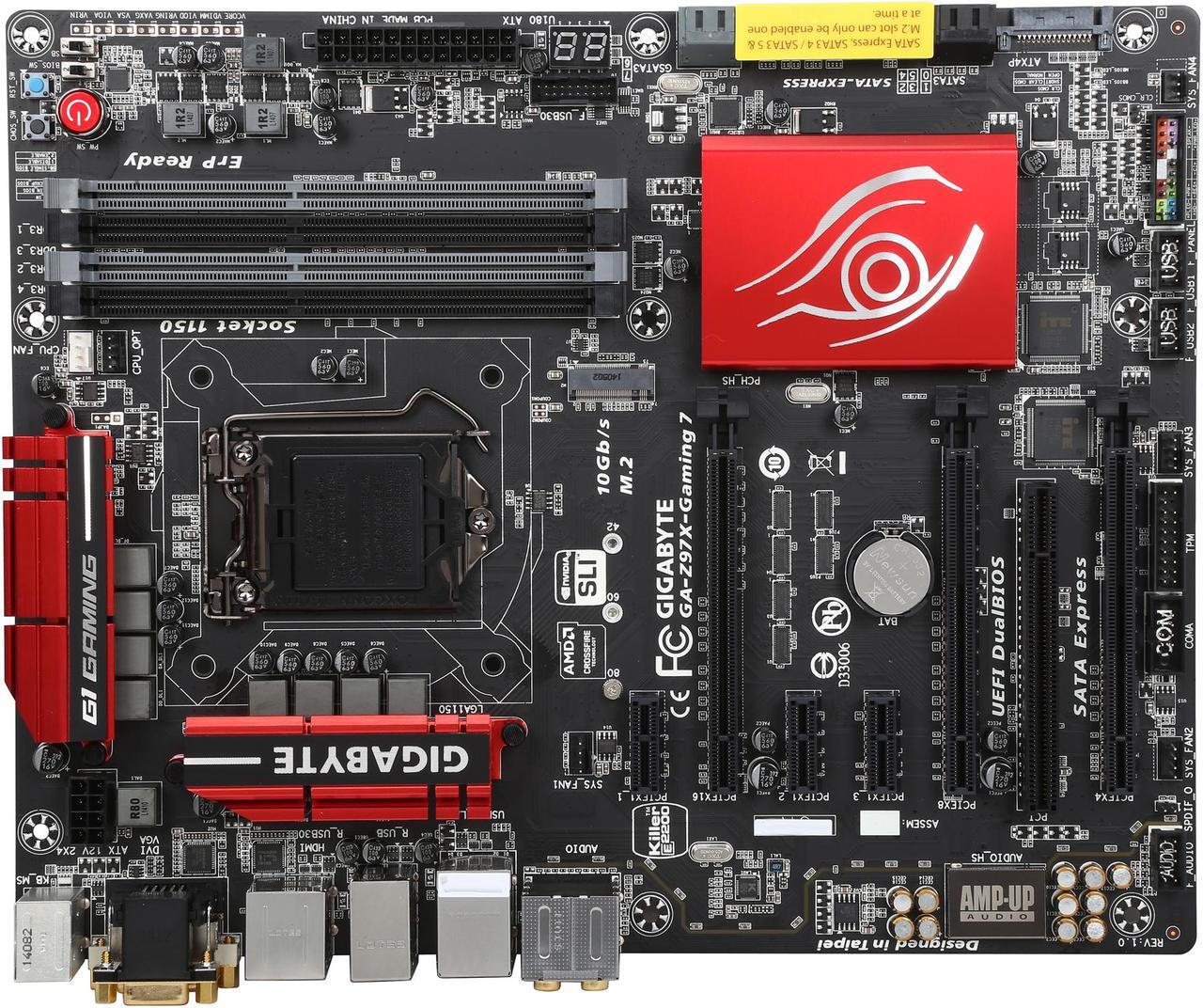 Alt view image 4 of 5 - GIGABYTE G1 Gaming GA-Z97X-Gaming 7 LGA 1150 Intel Z97 HDMI SATA 6Gb/s USB 3.0 ATX Intel Motherboard