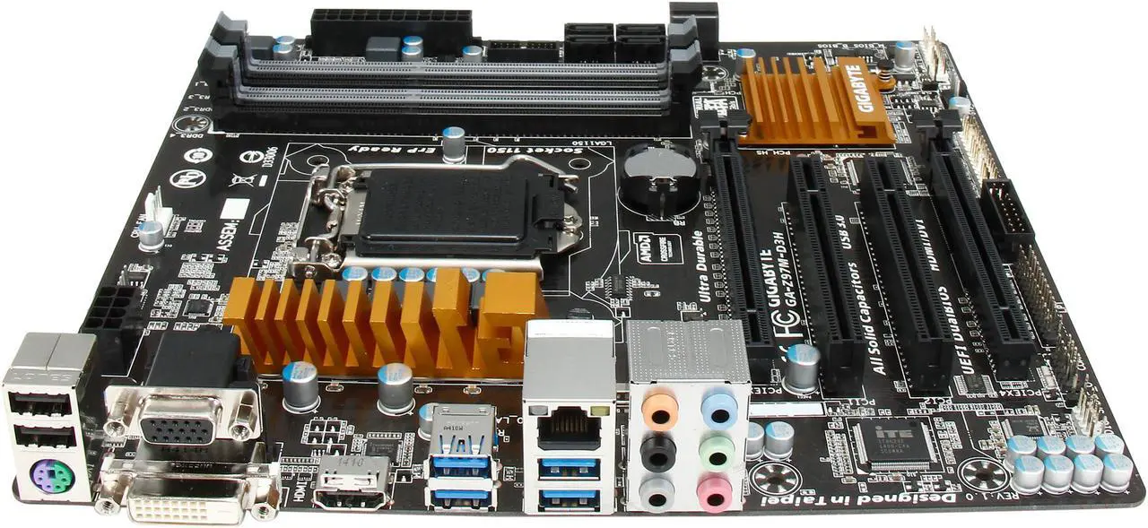 Alt view image 3 of 5 - GIGABYTE GA-Z97M-D3H LGA 1150 Intel Z97 HDMI USB 3.0 Micro ATX Intel Motherboard