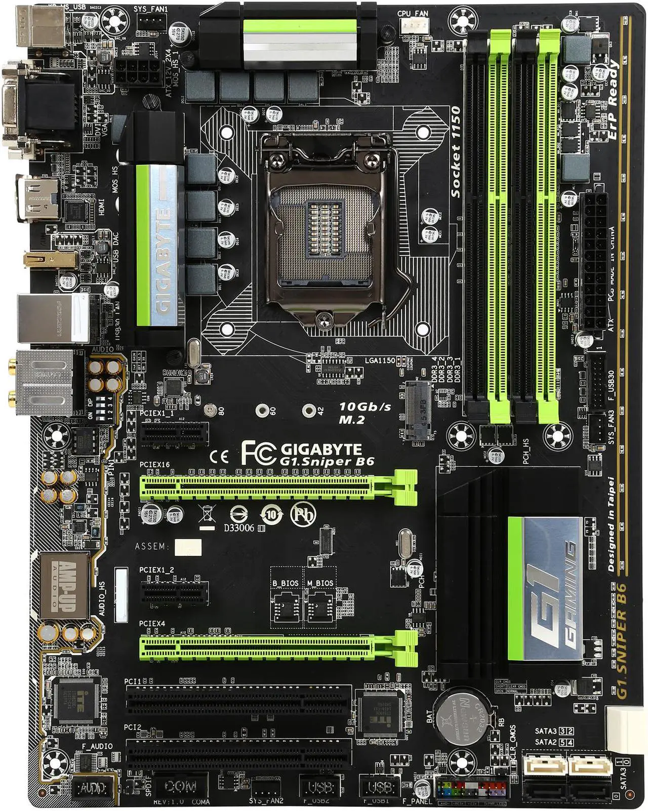 Alt view image 4 of 5 - GIGABYTE GA-G1.SNIPER B6 LGA 1150 Intel B85 HDMI USB 3.0 ATX Intel Motherboard