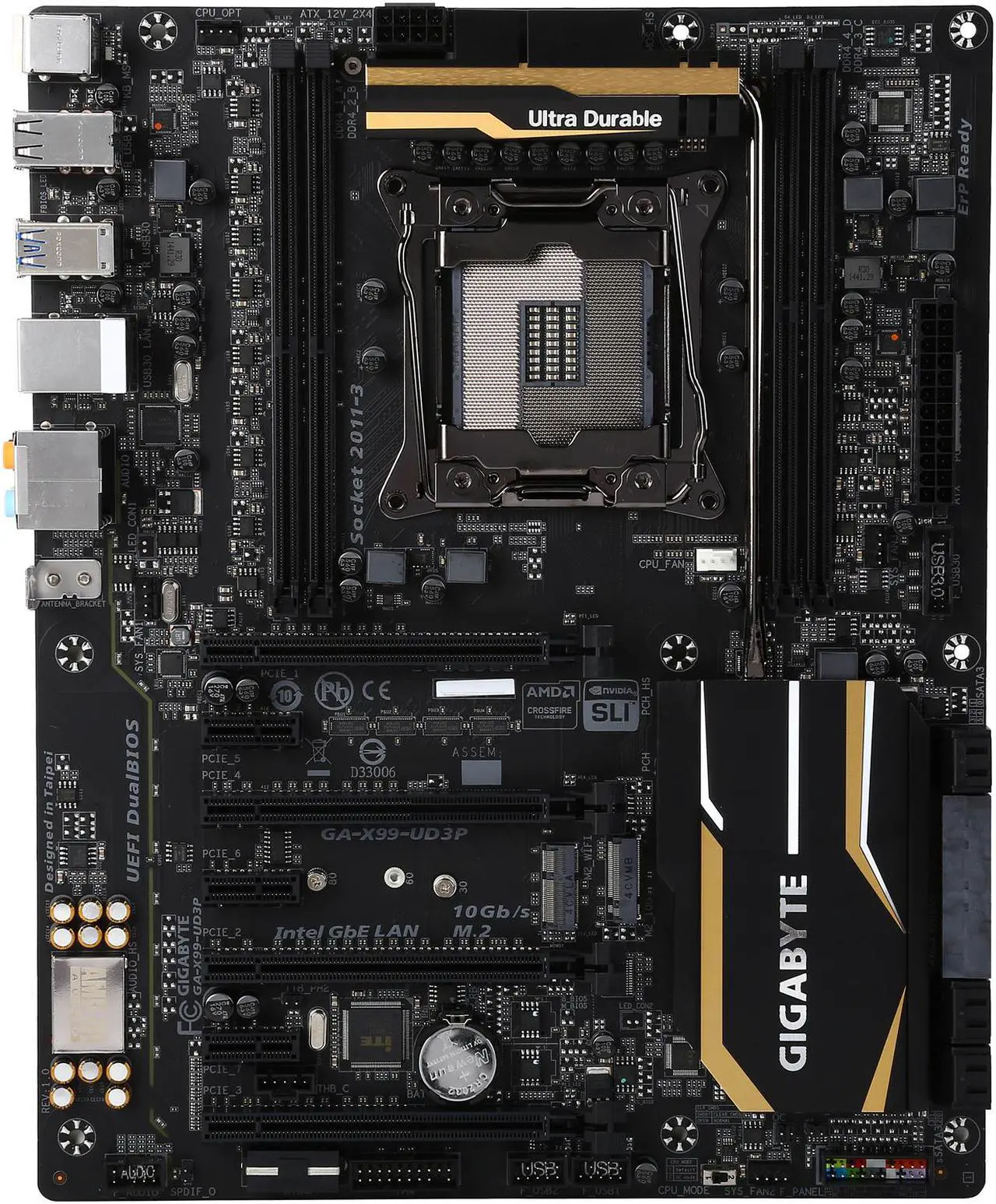 Alt view image 4 of 5 - GIGABYTE GA-X99-UD3P (rev. 1.0) LGA 2011-v3 Intel X99 USB 3.0 ATX Intel Motherboard