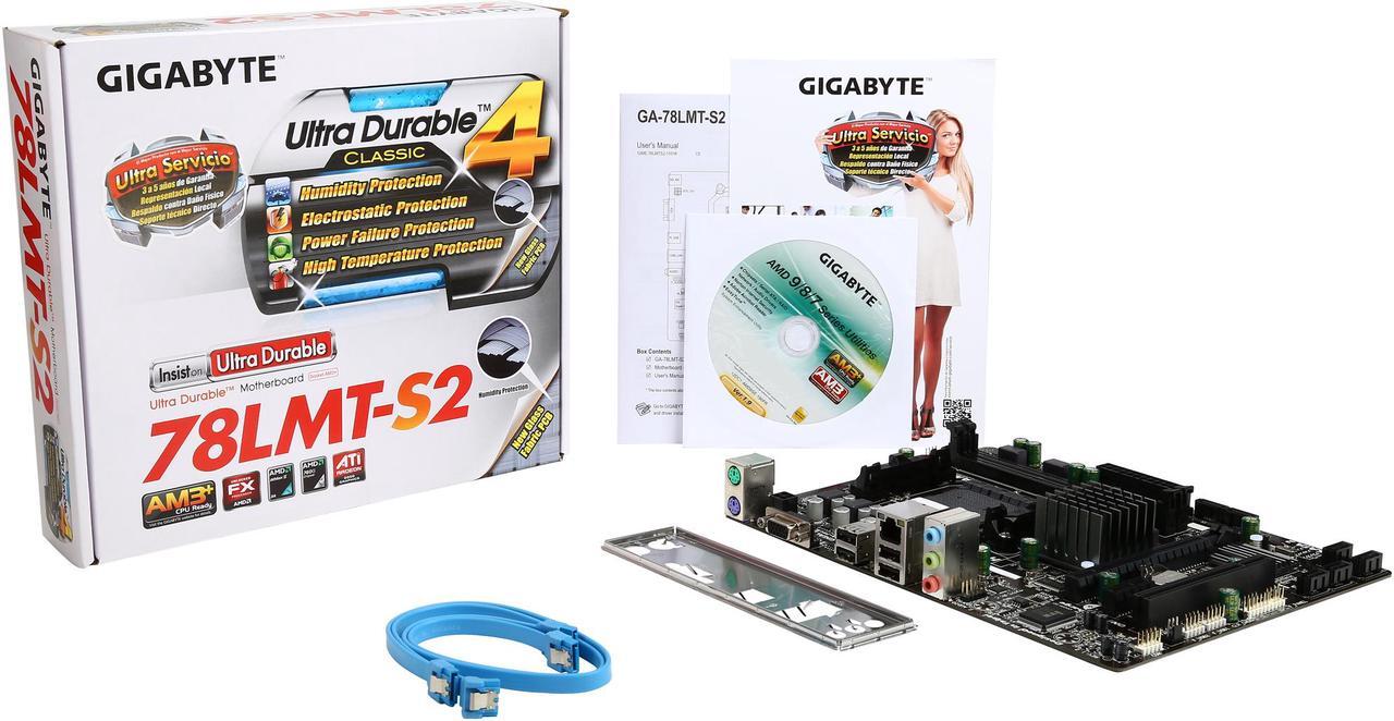 Alt view image 5 of 5 - GIGABYTE GA-78LMT-S2 AM3+ AMD 760G + SB710 Micro ATX AMD Motherboard
