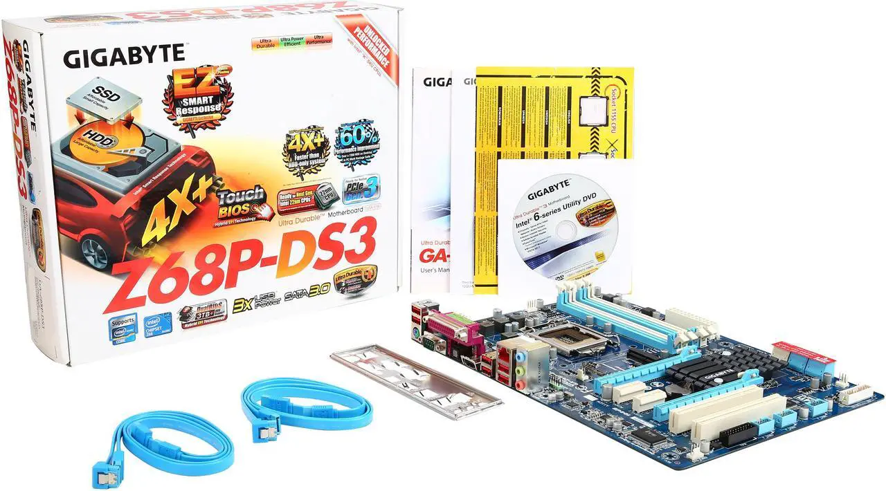 Alt view image 5 of 5 - GIGABYTE GA-Z68P-DS3 LGA 1155 Intel Z68 HDMI ATX Intel Motherboard