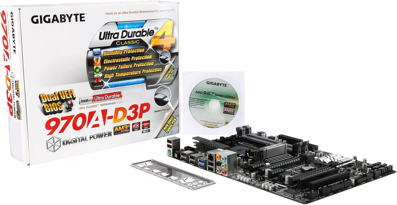 Alt view image 5 of 5 - GIGABYTE GA-970A-D3P AM3+/AM3 AMD 970 6 x SATA 6Gb/s USB 3.0 ATX AMD Motherboard Certified Refurbished