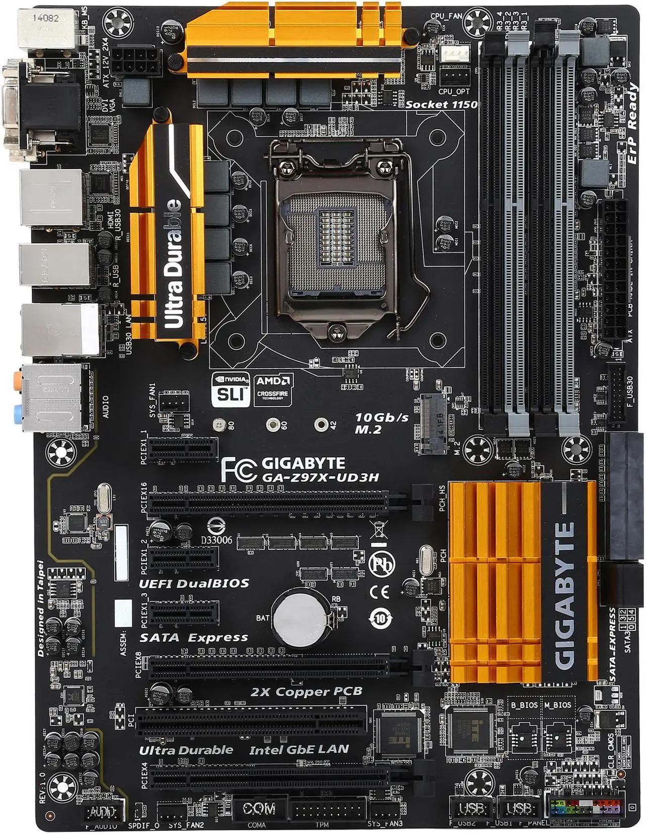 Alt view image 3 of 5 - GIGABYTE GA-Z97X-UD3H LGA 1150 Intel Z97 HDMI USB 3.0 ATX Intel Motherboard