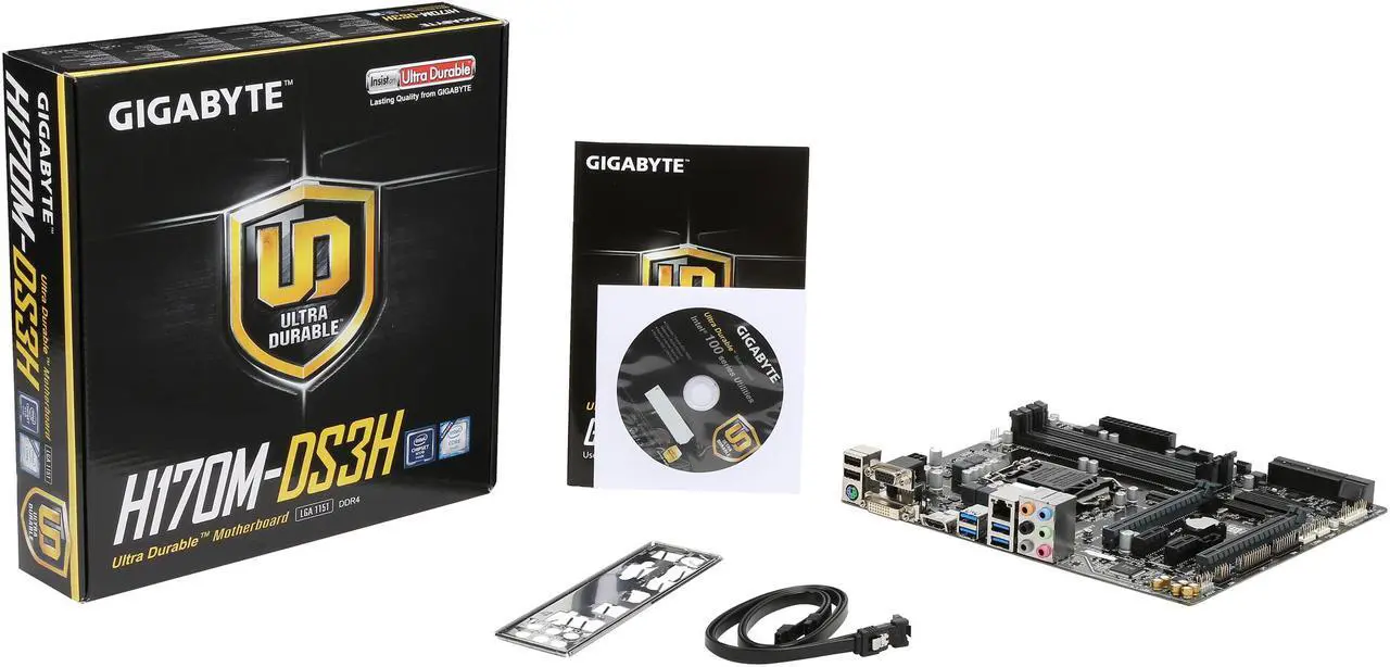 Alt view image 6 of 5 - GIGABYTE GA-H170M-DS3H (rev. 1.0) LGA 1151 Intel H170 HDMI USB 3.0 Micro ATX Intel Motherboard