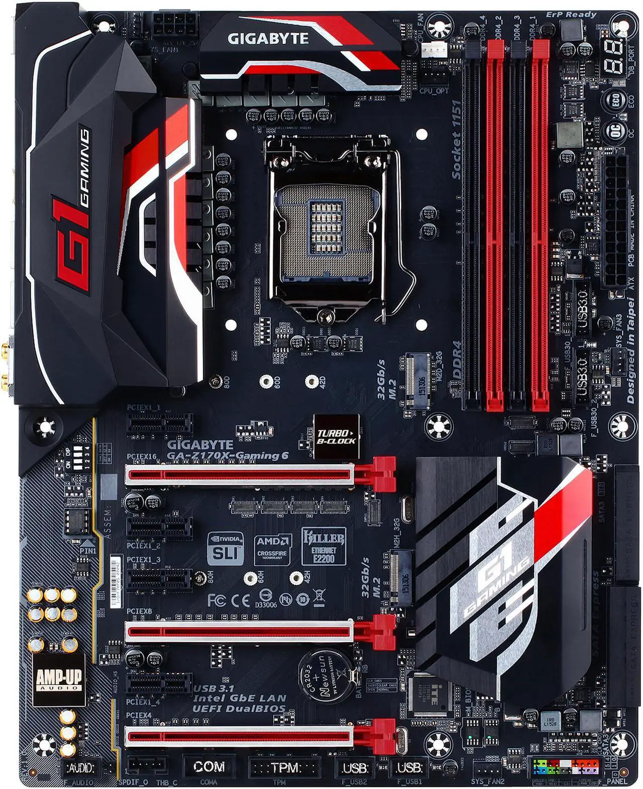 Alt view image 2 of 7 - GIGABYTE GA-Z170X-Gaming 6 (rev. 1.0) LGA 1151 Intel Z170 HDMI USB 3.1 USB 3.0 ATX Intel Motherboard