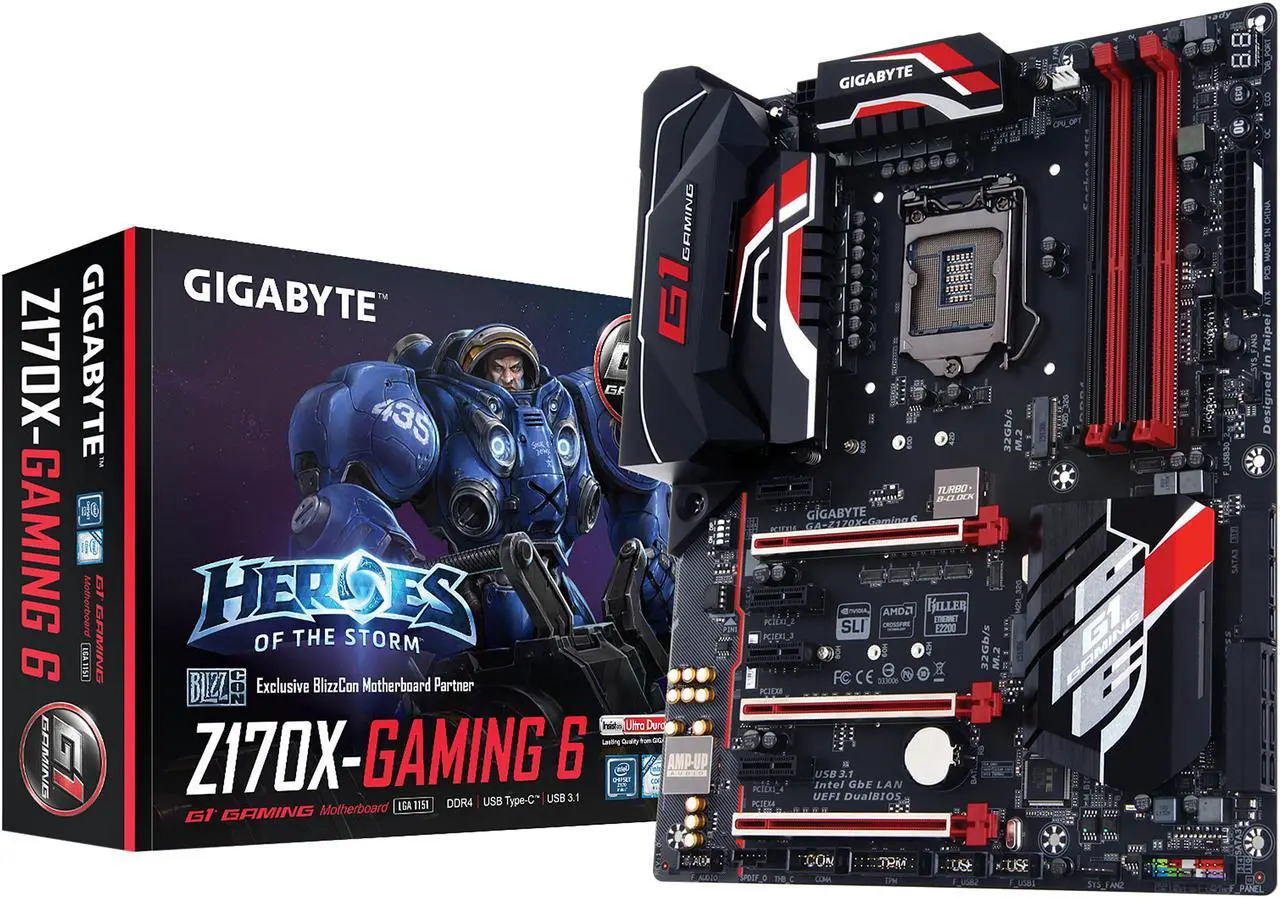 Alt view image 6 of 7 - GIGABYTE GA-Z170X-Gaming 6 (rev. 1.0) LGA 1151 Intel Z170 HDMI USB 3.1 USB 3.0 ATX Intel Motherboard