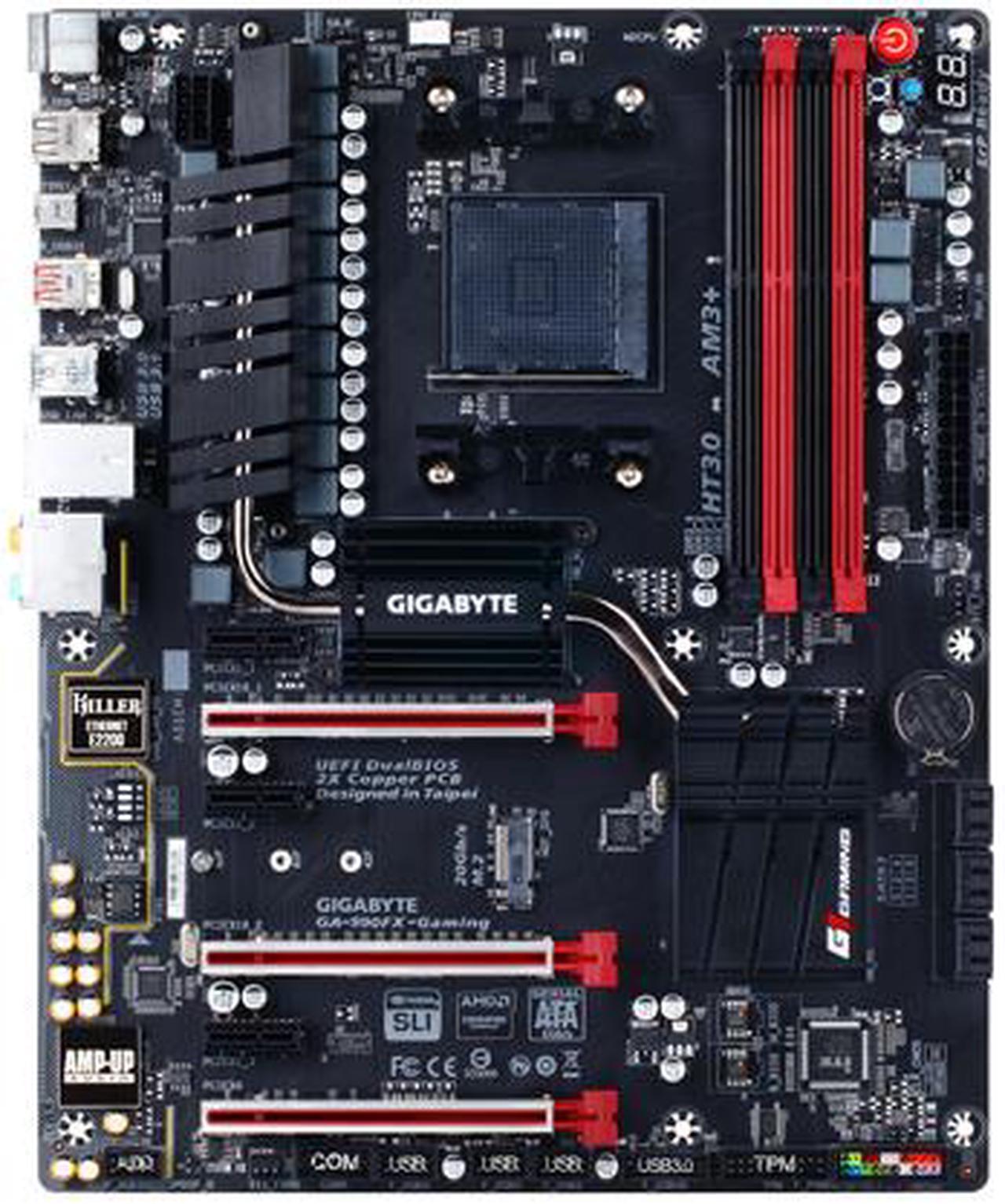 Alt view image 4 of 8 - GIGABYTE GA-990FX-Gaming AM3+ AMD 990FX SATA 6Gb/s USB 3.1 USB 3.0 ATX AMD Motherboard