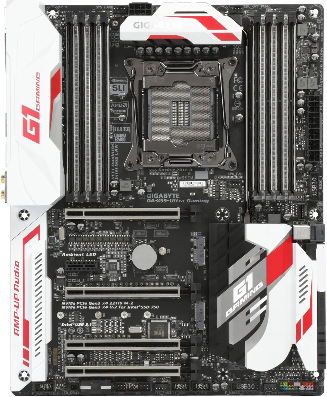 Alt view image 4 of 5 - GIGABYTE GA-X99-Ultra Gaming (rev. 1.0) LGA 2011-v3 Intel X99 USB 3.1 USB 3.0 ATX Intel Motherboard
