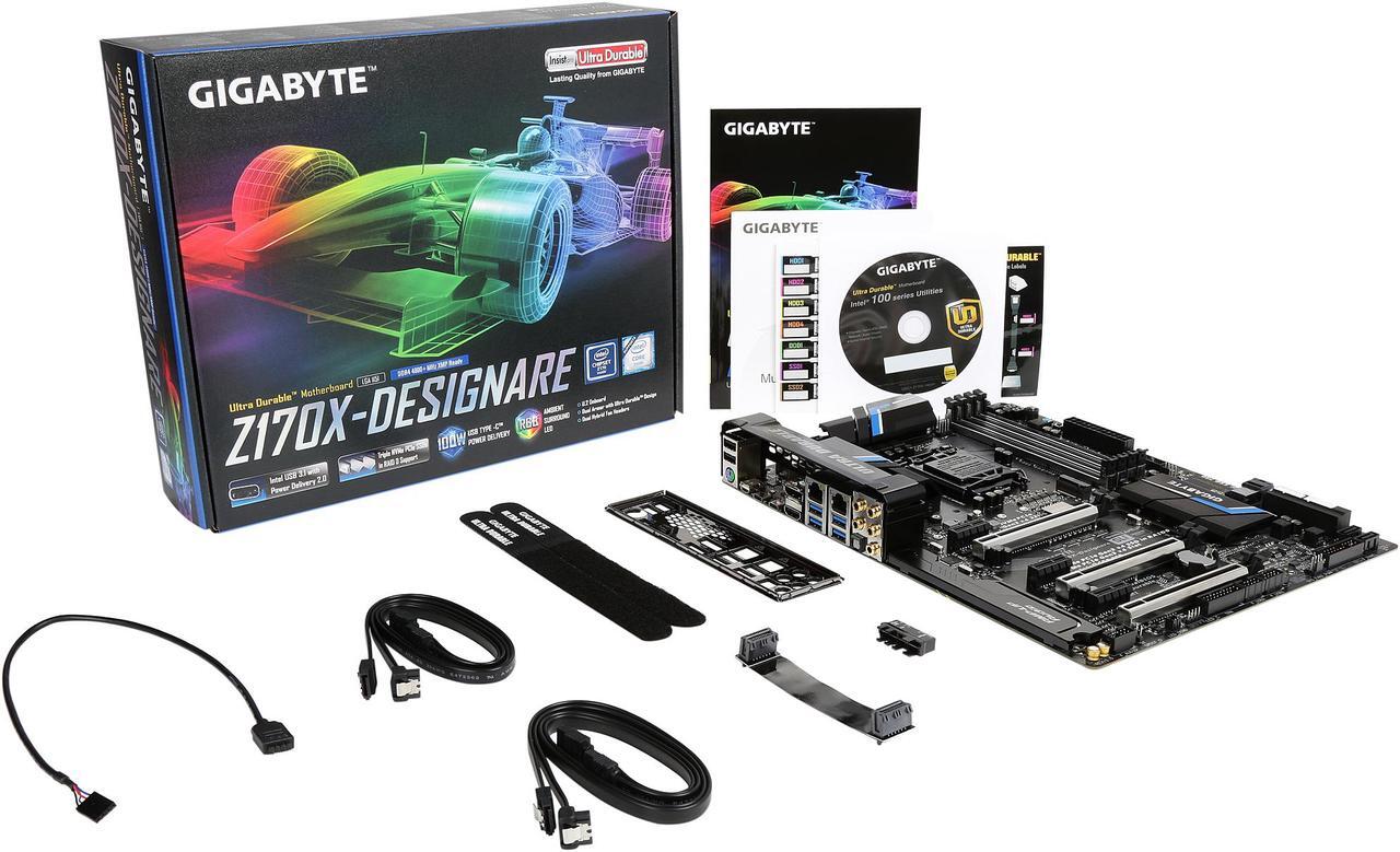 Alt view image 6 of 5 - GIGABYTE GA-Z170X-Designare (rev. 1.0) LGA 1151 Intel Z170 HDMI USB 3.1 USB 3.0 ATX Motherboards - Intel
