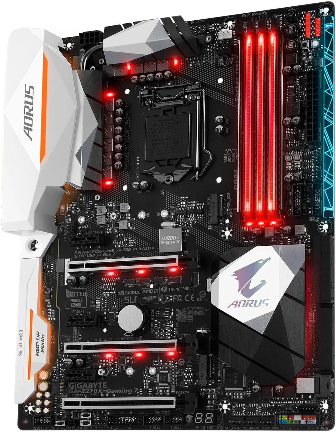 Alt view image 2 of 7 - GIGABYTE AORUS GA-Z270X-Gaming 7 (rev. 1.0) LGA 1151 Intel Z270 HDMI USB 3.1 ATX Motherboards - Intel