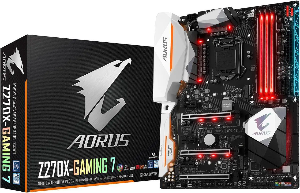 Alt view image 7 of 7 - GIGABYTE AORUS GA-Z270X-Gaming 7 (rev. 1.0) LGA 1151 Intel Z270 HDMI USB 3.1 ATX Motherboards - Intel