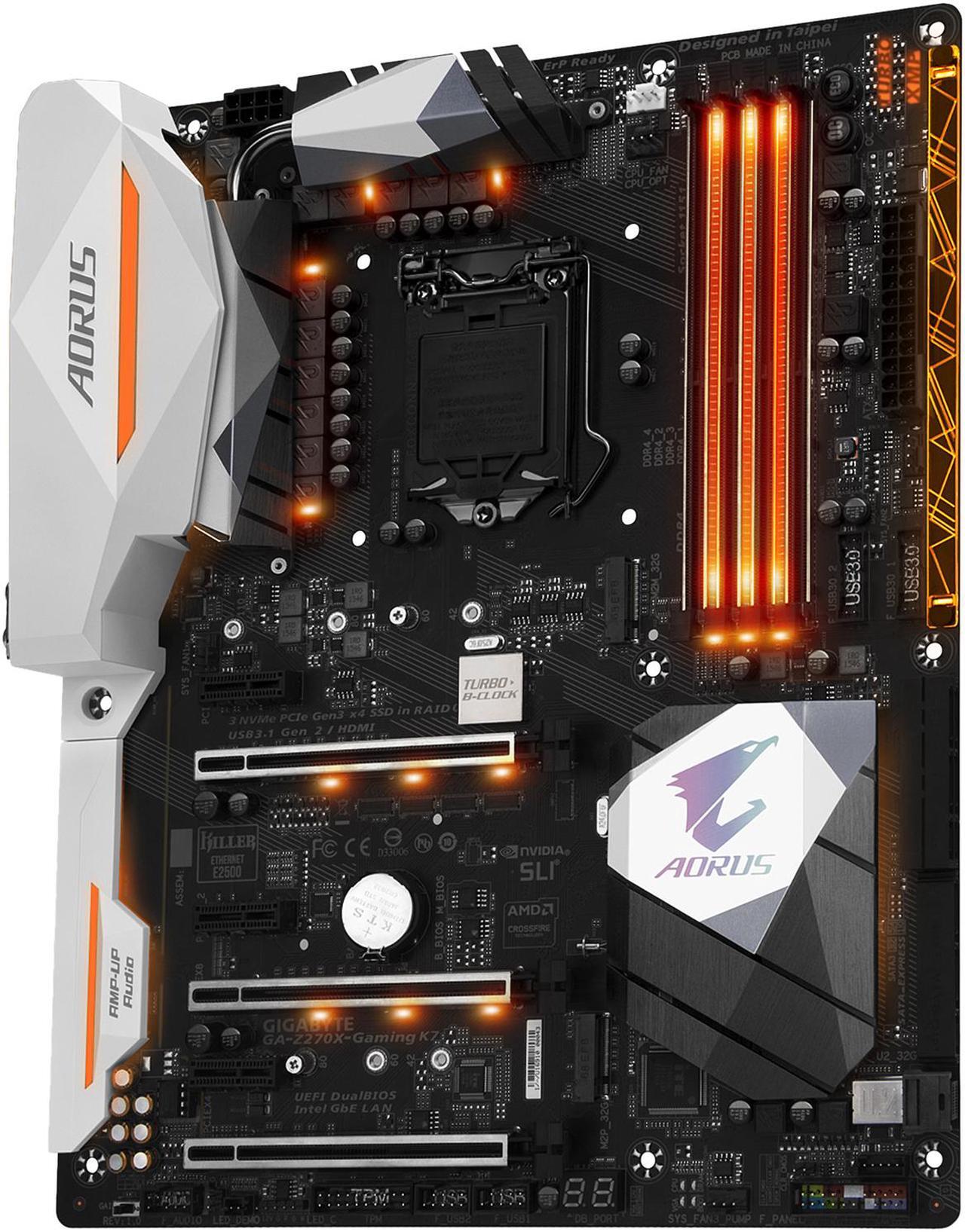 Alt view image 2 of 4 - GIGABYTE AORUS GA-Z270X-Gaming K7 (rev. 1.0) LGA 1151 Intel Z270 HDMI USB 3.1 ATX Motherboards - Intel