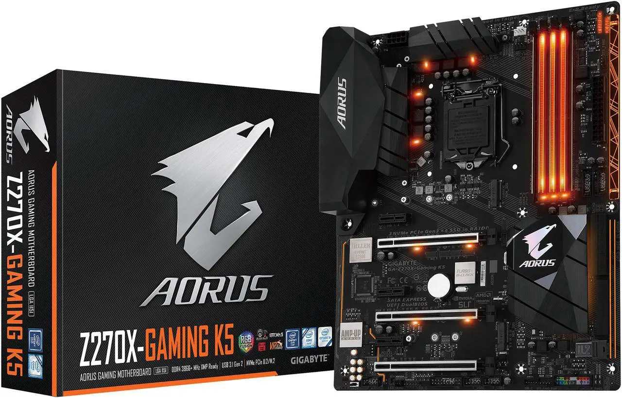 Alt view image 5 of 5 - GIGABYTE AORUS GA-Z270X-Gaming K5 (rev. 1.0) LGA 1151 Intel Z270 HDMI USB 3.1 ATX Intel Motherboard